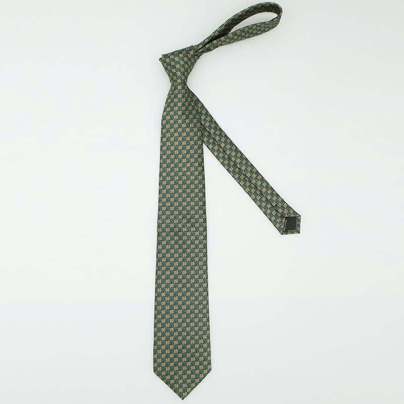 3Pcs Men's Gentlement Checked Plaid Necktie Set - image 3