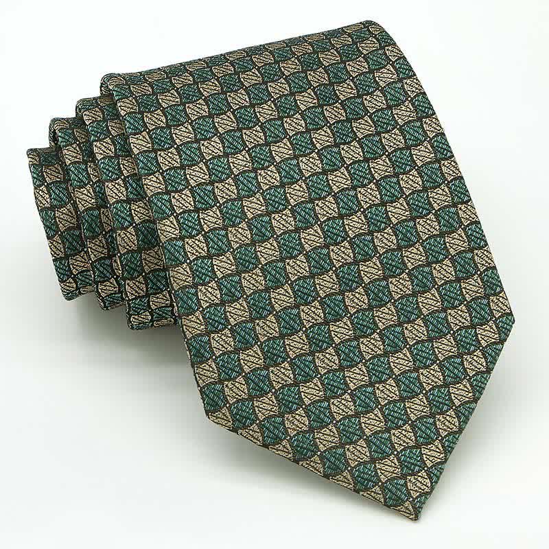 3Pcs Men's Gentlement Checked Plaid Necktie Set - image 2