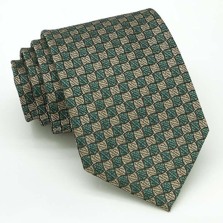 3Pcs Men's Gentlement Checked Plaid Necktie Set - image 2
