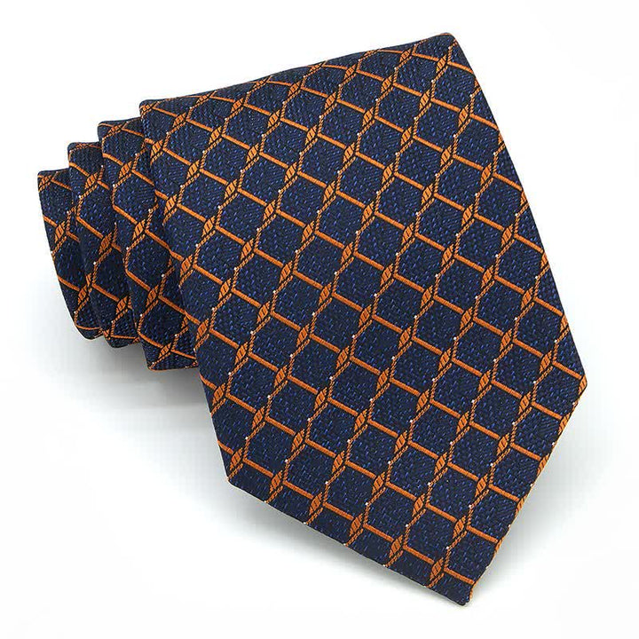 3Pcs Men's Gentlement Checked Plaid Necktie Set - image 7