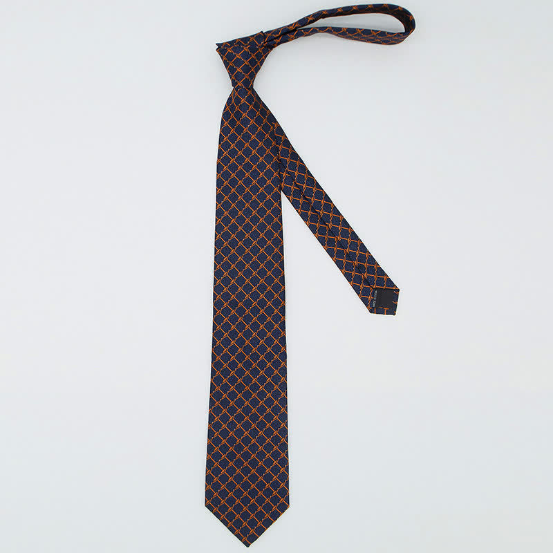 3Pcs Men's Gentlement Checked Plaid Necktie Set - image 8