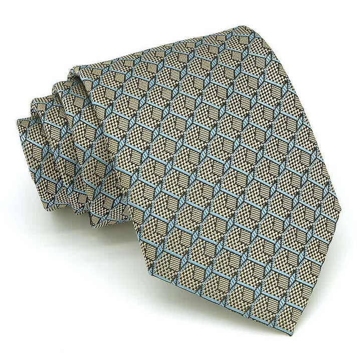 3Pcs Men's Gentlement Checked Plaid Necktie Set - image 17