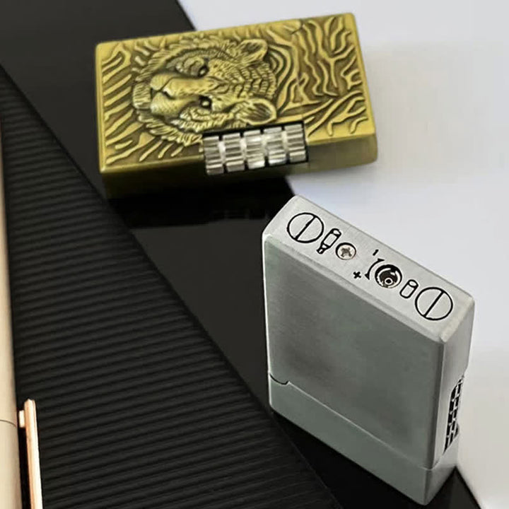 Cool Tiger Head Relief Refillable Butane Lighter - image 3