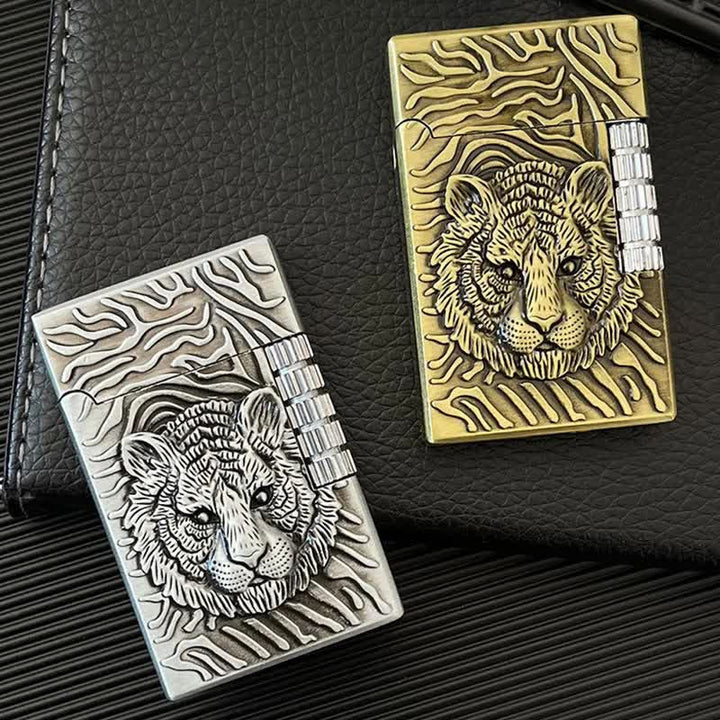 Cool Tiger Head Relief Refillable Butane Lighter - image 1