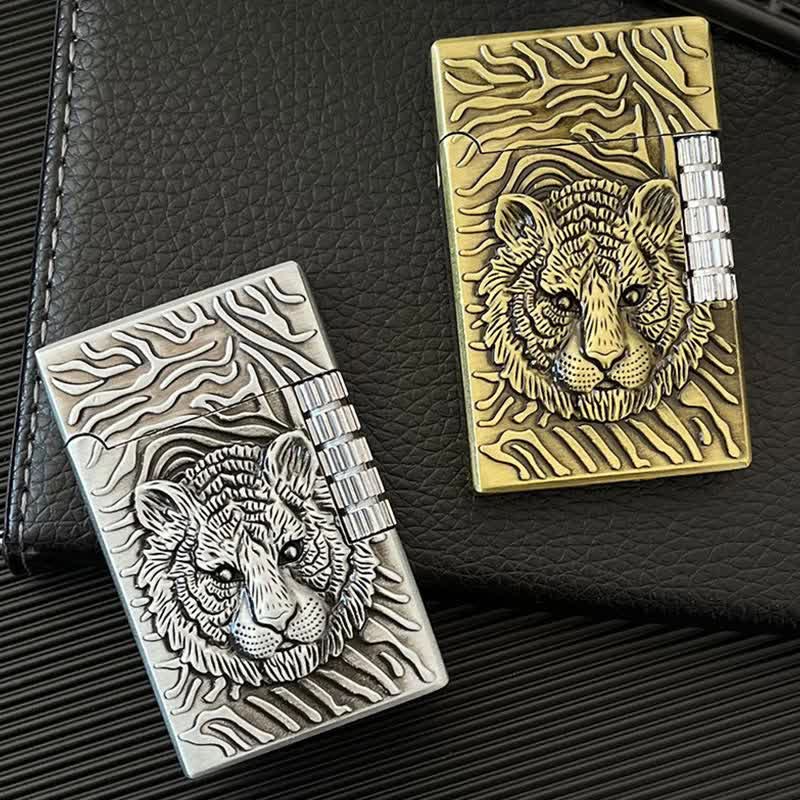 Cool Tiger Head Relief Refillable Butane Lighter - image 1