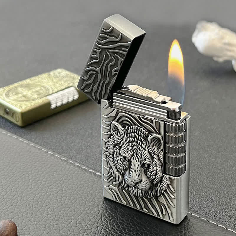 Cool Tiger Head Relief Refillable Butane Lighter - image 6