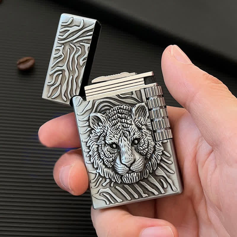 Cool Tiger Head Relief Refillable Butane Lighter - image 7