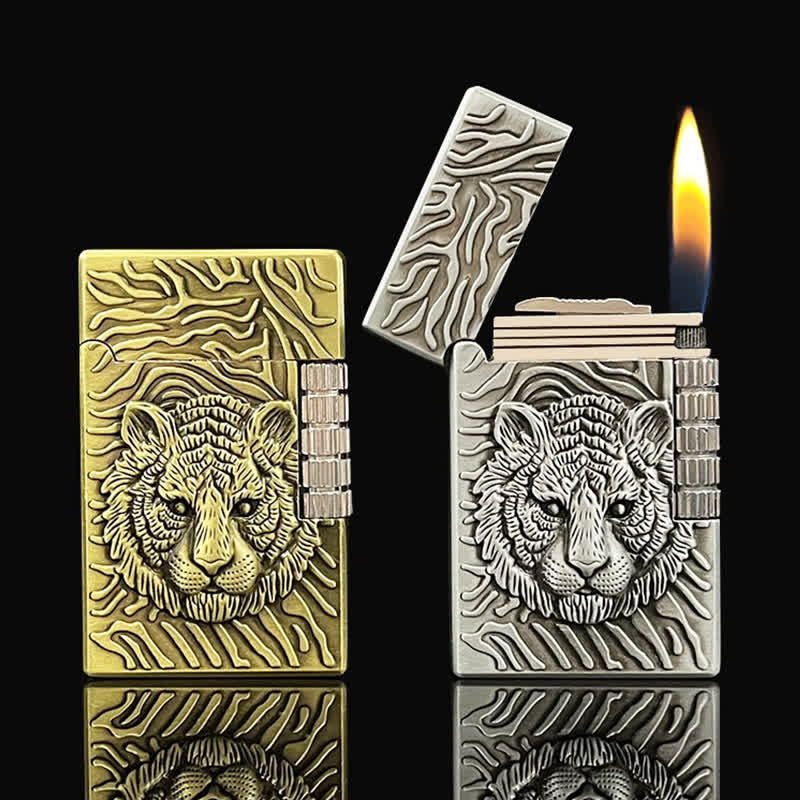 Cool Tiger Head Relief Refillable Butane Lighter - image 2