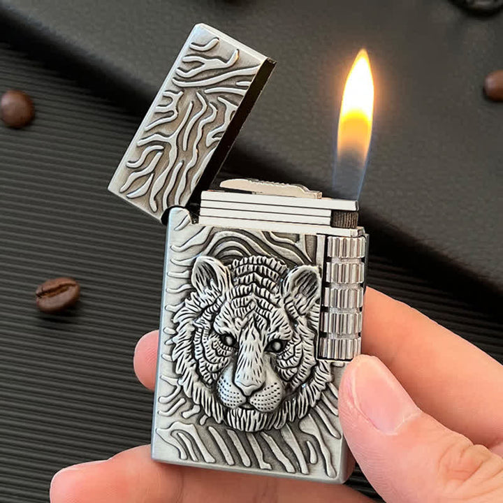 Cool Tiger Head Relief Refillable Butane Lighter - image 8