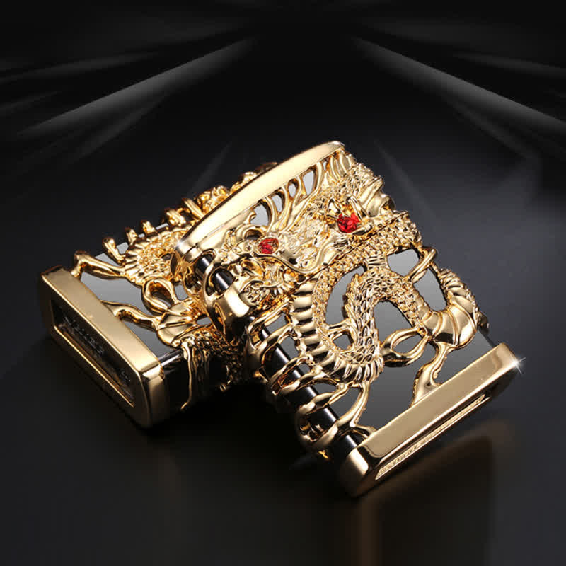 Carving Domineering Dragon Refillable Kerosene Lighter - image 2
