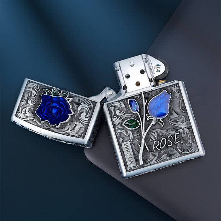 Portable Rose Flowers Refillable Kerosene Lighter - image 10