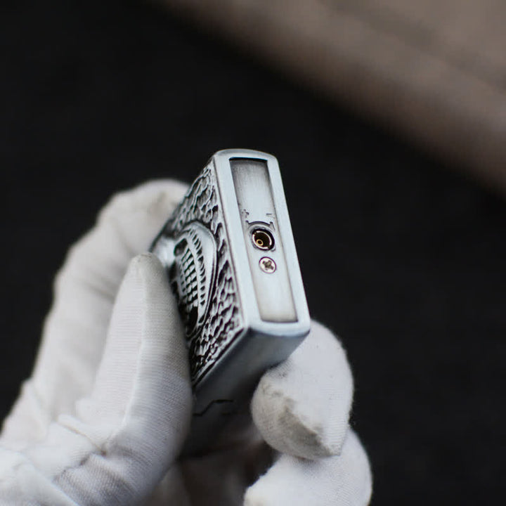 Large Skull Head Design Refillable Butane Lighter - image 13