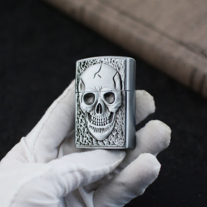 Large Skull Head Design Refillable Butane Lighter - image 10