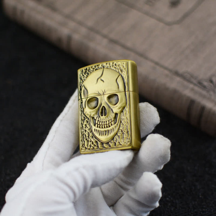 Large Skull Head Design Refillable Butane Lighter - image 5