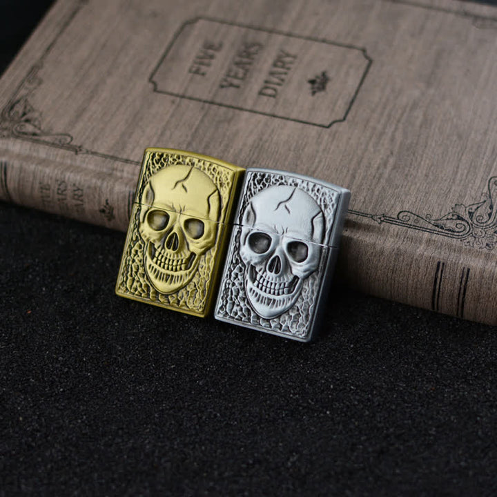 Large Skull Head Design Refillable Butane Lighter - image 1