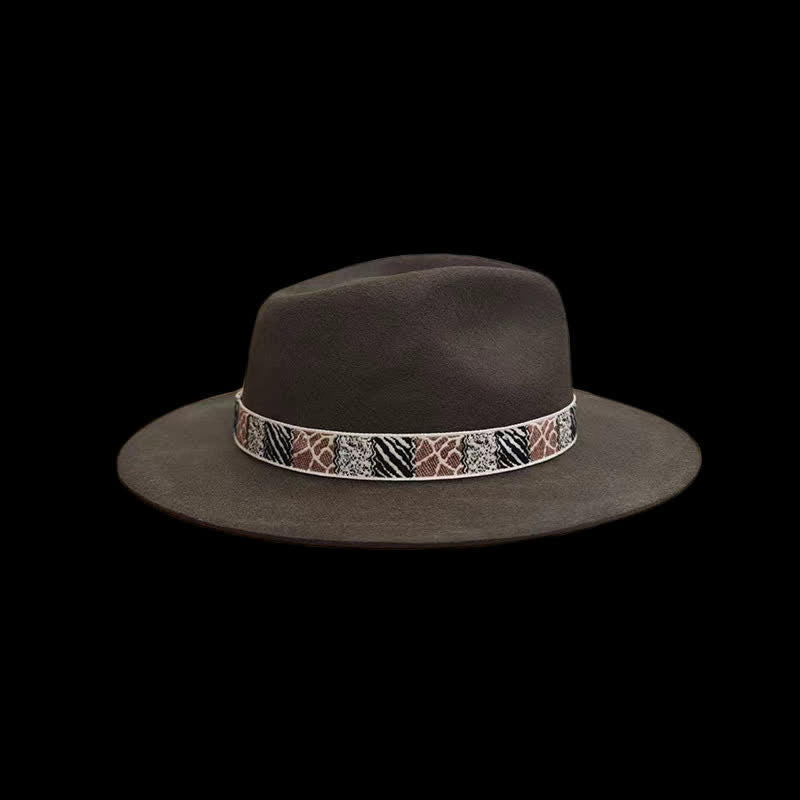 Dark Green Exotic Design Band with Feather Cowboy Hat - image 2