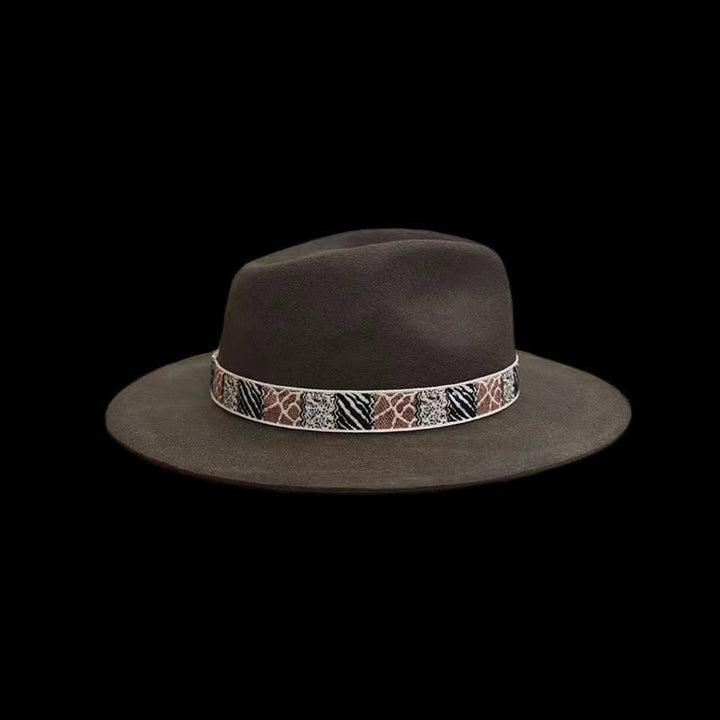 Dark Green Exotic Design Band with Feather Cowboy Hat - image 2