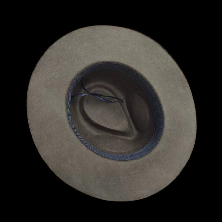 Dark Green Exotic Design Band with Feather Cowboy Hat - image 4