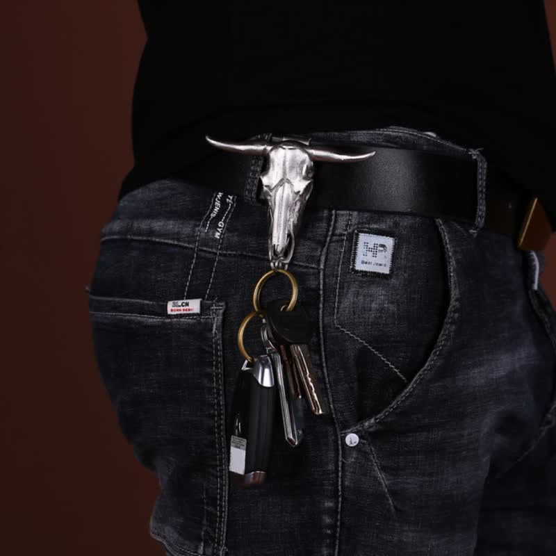 Longhorn Bull Head Multi-function EDC Tool Pendant Belt Buckle - image 1