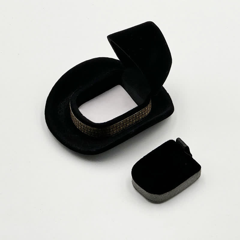 Western Cute Cowboy Hat Velvet Ring Box - Black - image 8