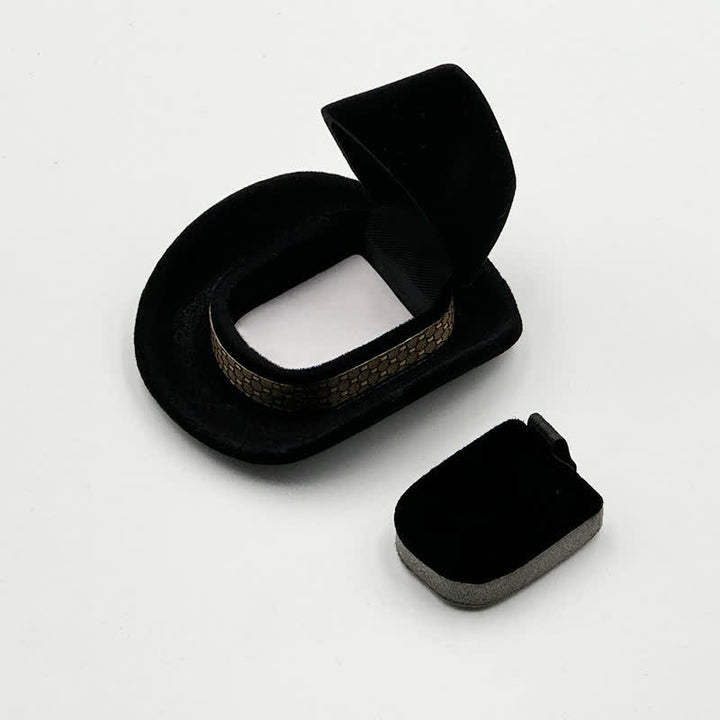 Western Cute Cowboy Hat Velvet Ring Box - Black - image 8
