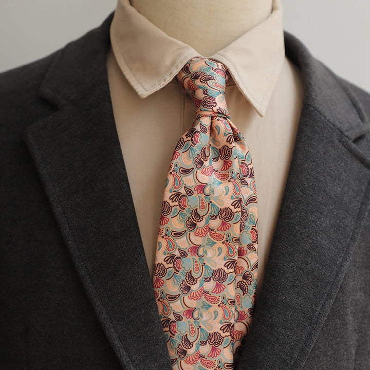 Men's Light Salmon Little Paisley Pattern Causal Necktie - Light Salmon - image 0