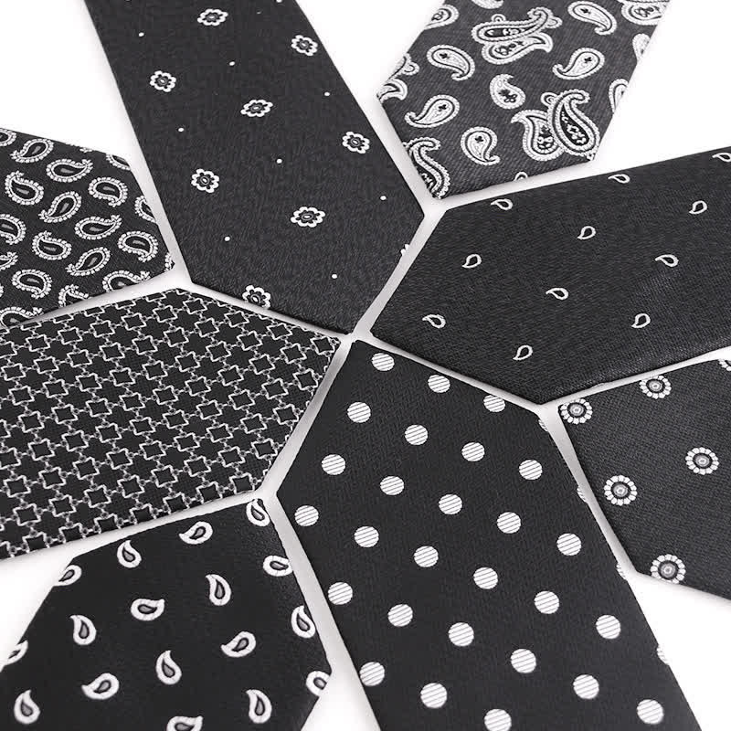 Men's Black & White Series Evening Dress Accessories Necktie - image 1