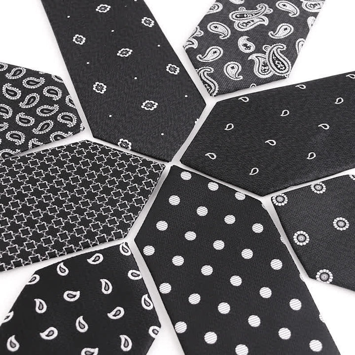Men's Black & White Series Evening Dress Accessories Necktie - image 1