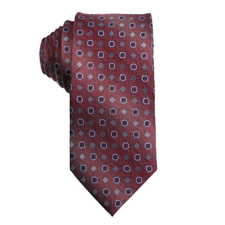 Men's Dark Red Series Paisley Evening Dress Accessories Necktie - Style #1 - image 2