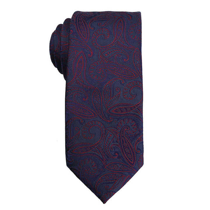 Men's Dark Red Series Paisley Evening Dress Accessories Necktie - Style #3 - image 4