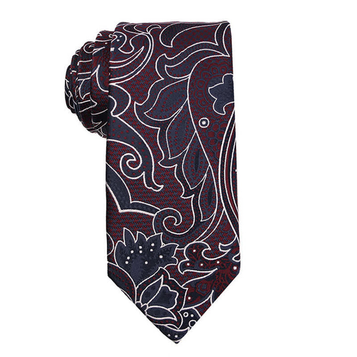 Men's Dark Red Series Paisley Evening Dress Accessories Necktie - Style #4 - image 5