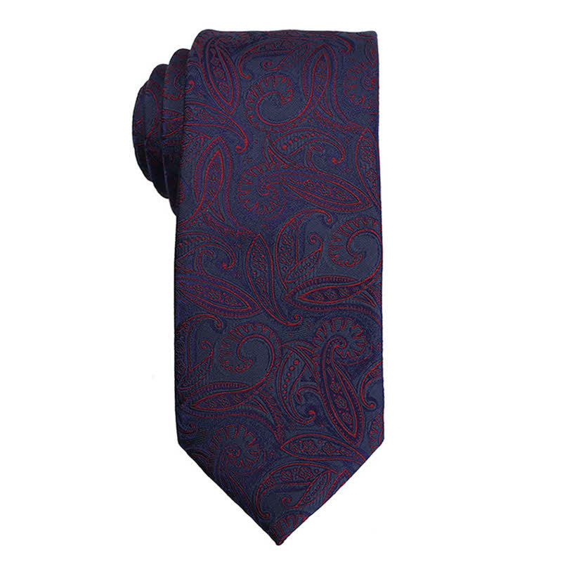 Men's Dark Red Series Paisley Evening Dress Accessories Necktie - Style #3 - image 4