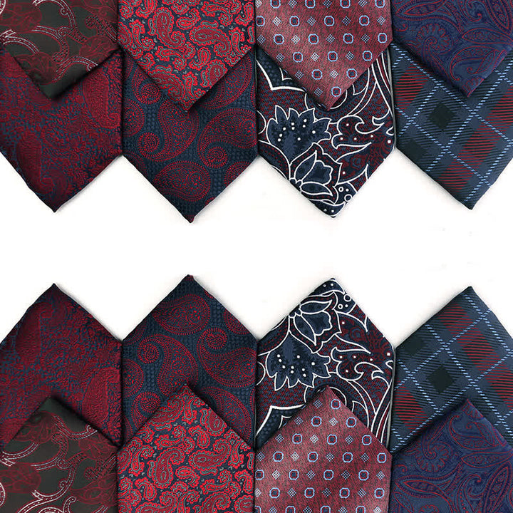 Men's Dark Red Series Paisley Evening Dress Accessories Necktie - image 0