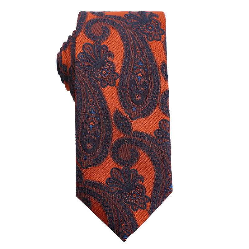 Men's Summer Orange Series Evening Dress Accessories Necktie - Style #2 - image 3