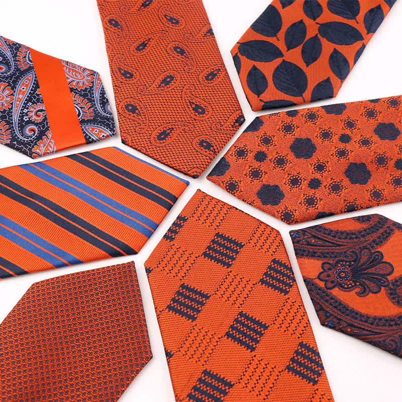 Men's Summer Orange Series Evening Dress Accessories Necktie - image 1
