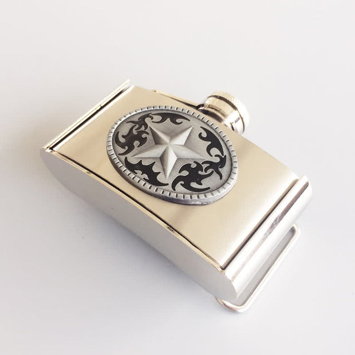 Men's DIY 3oz. Western Star Leather Belt with Hidden Flask - image 2