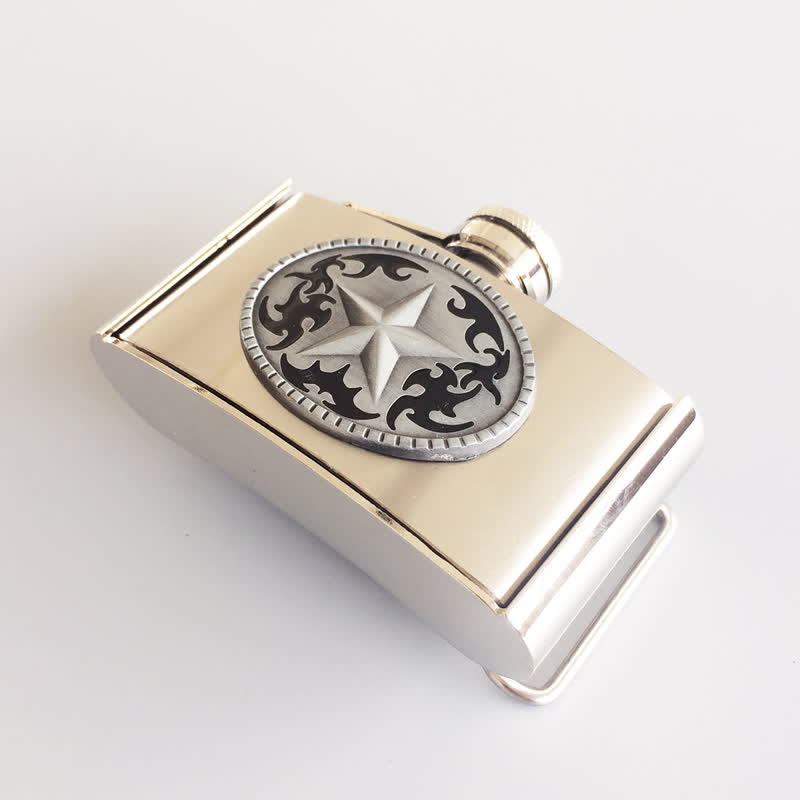 Men's DIY 3oz. Western Star Leather Belt with Hidden Flask - image 2