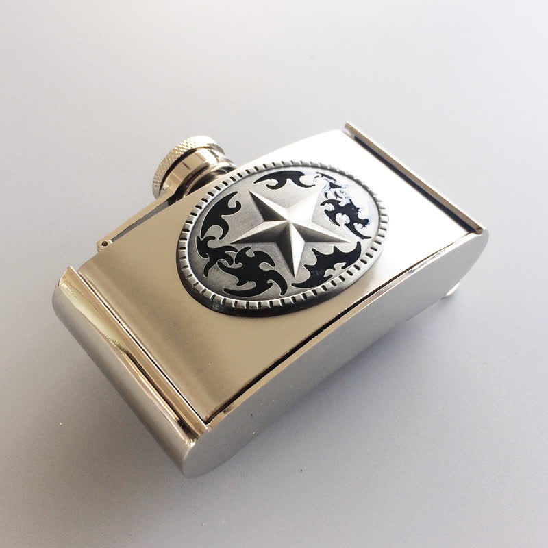 Men's DIY 3oz. Western Star Leather Belt with Hidden Flask - image 1
