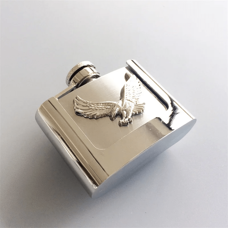 Men's DIY 2oz. Flying Eagle Leather Belt with Hidden Flask - image 2