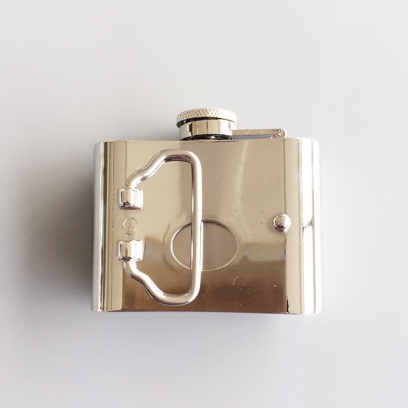 Men's DIY 2oz. Cross Rhinestone Leather Belt with Hidden Flask - image 1