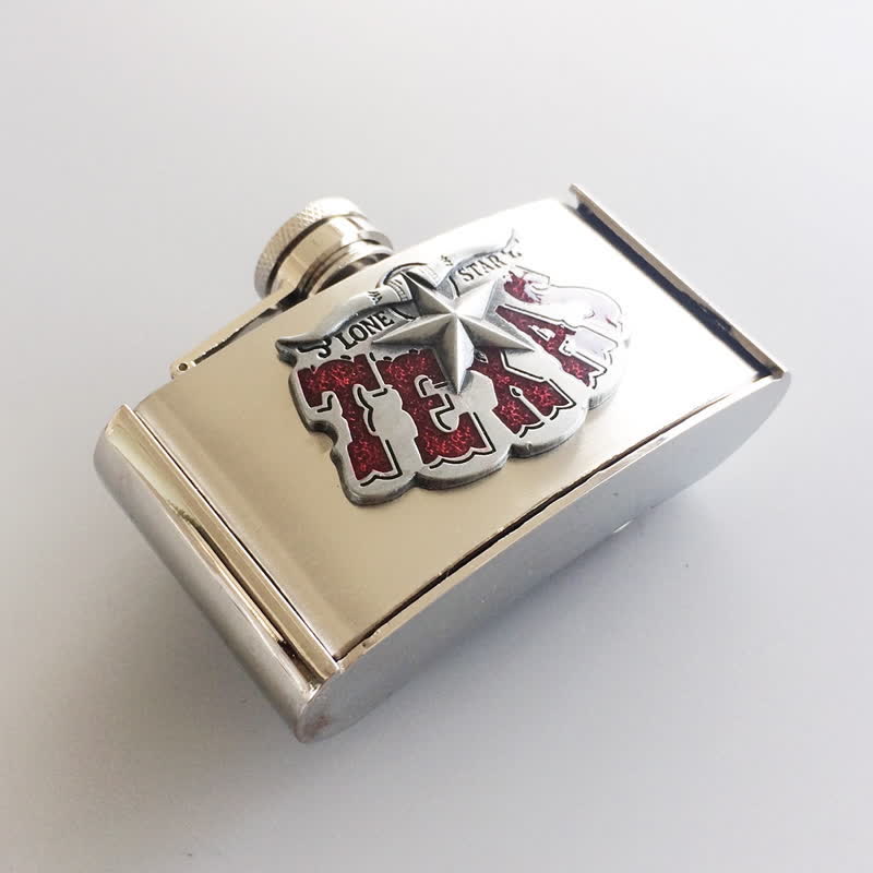 Men's DIY 3oz. Texas Star Leather Belt with Hidden Flask - image 1