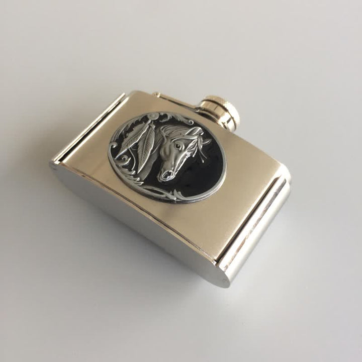 Men's DIY 3oz. Horse Head Leather Belt with Hidden Flask - image 2