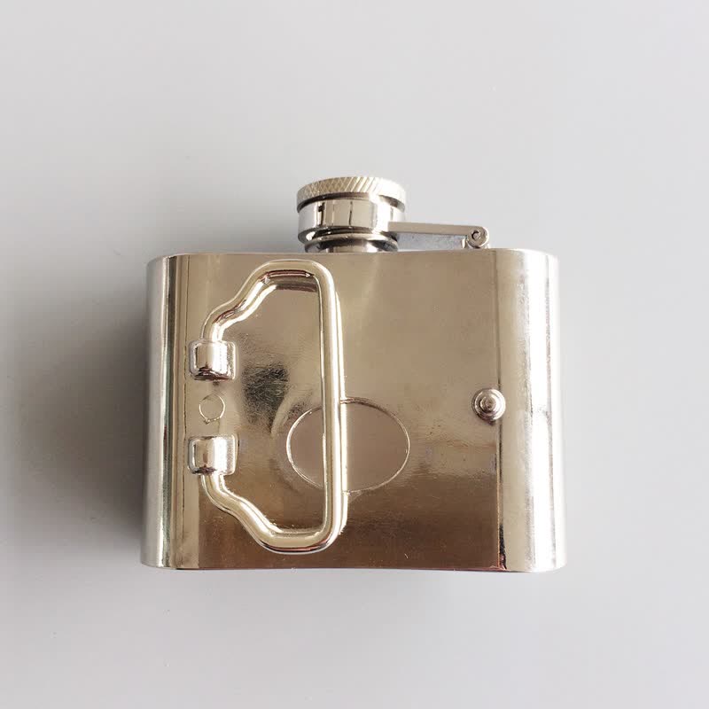 Men's DIY 2oz. Bull Head Leather Belt with Hidden Flask - image 1