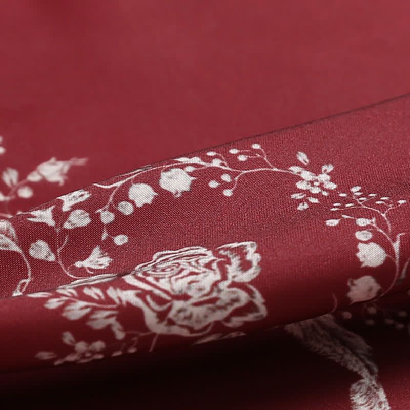 Men's Elegant Floral Plant Pattern Wedding Bow Tie - image 6