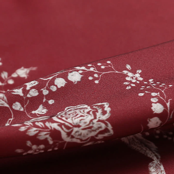 Men's Elegant Floral Plant Pattern Wedding Bow Tie - image 6