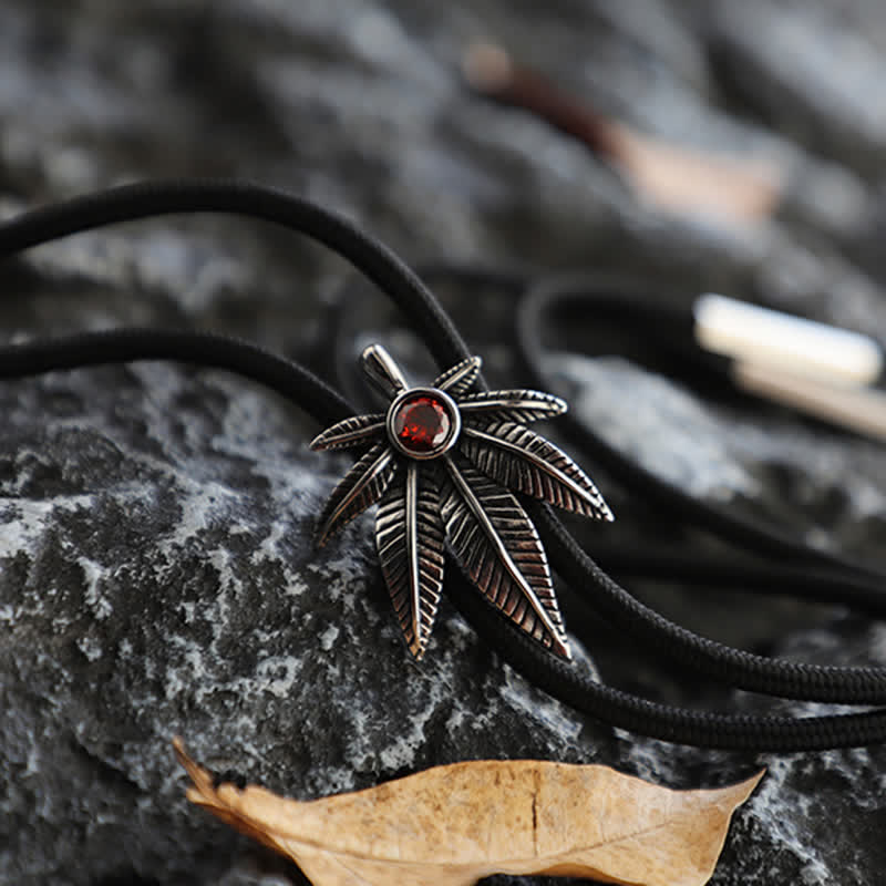 Punk Western Cowboy Maple Leaf Shaped Bolo Tie - image 8