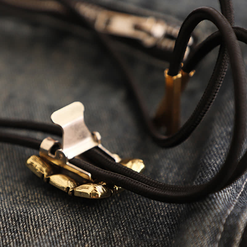 Geometric Mosaic Cube Gemstone Bolo Tie - image 10