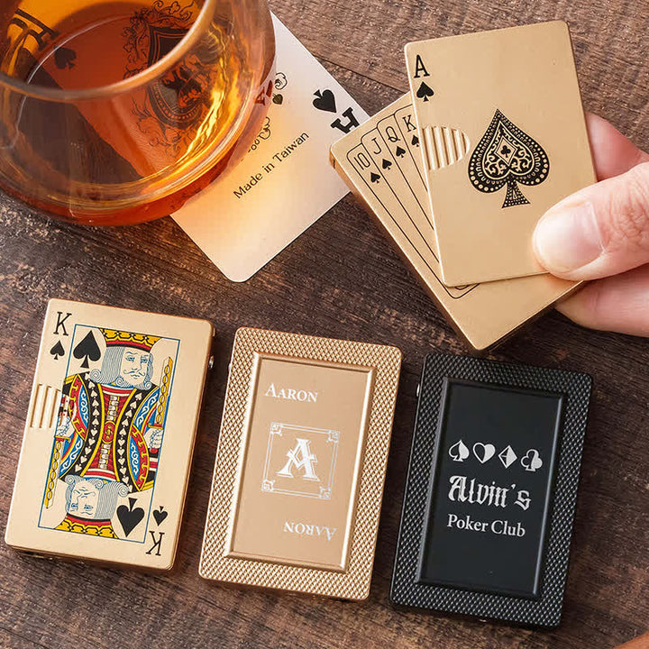Poker Cards Personalized Custom Back Refillable Butane Lighter - image 0