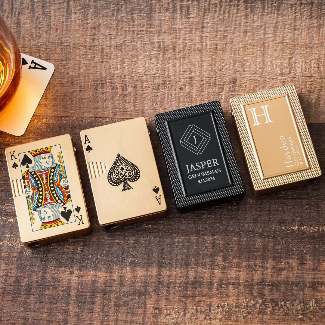 Poker Cards Personalized Custom Back Refillable Butane Lighter - image 4