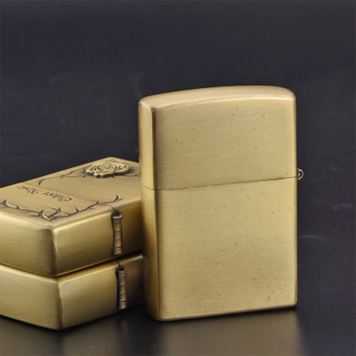 Bronze Embossed Roses Refillable Kerosene Lighter - image 3